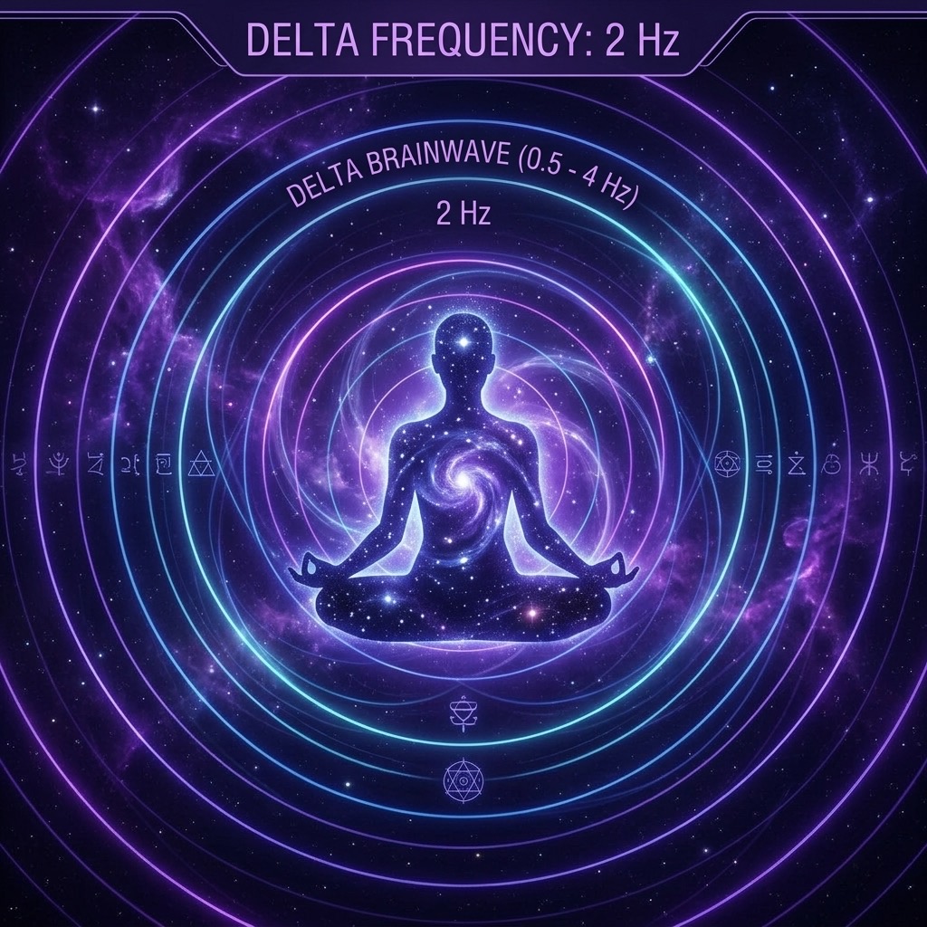 2 Hz Brainwaves frequency visualization