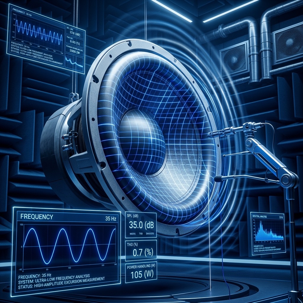 35 Hz Test Tones frequency visualization