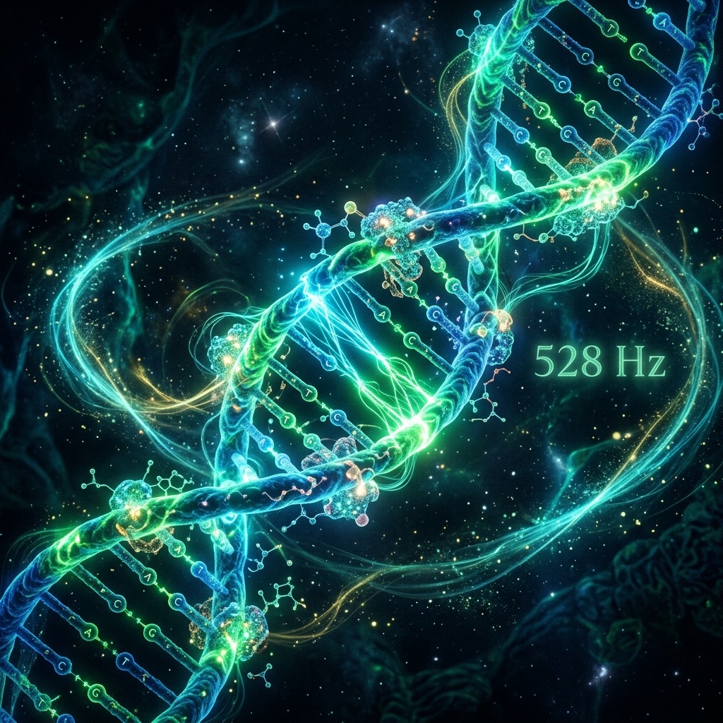 528 Hz Healing frequency visualization