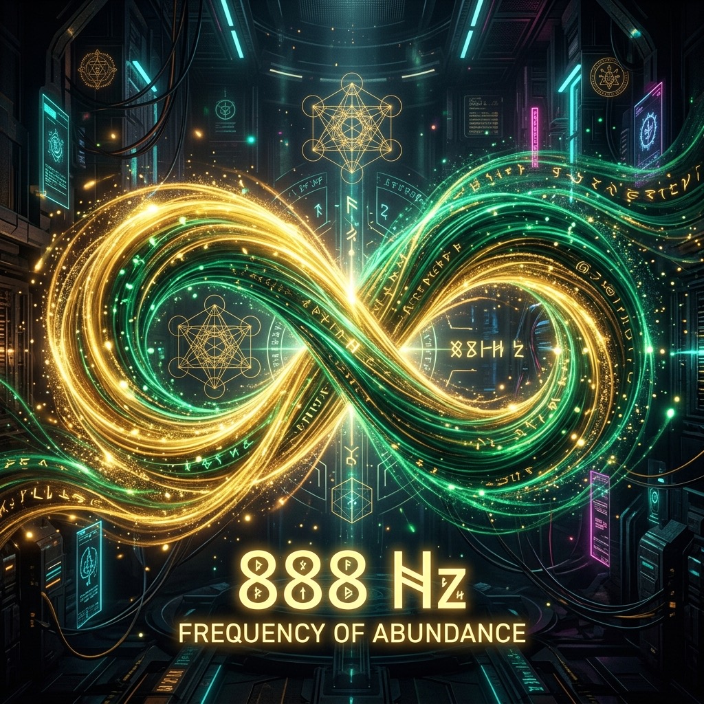 888 Hz Healing frequency visualization